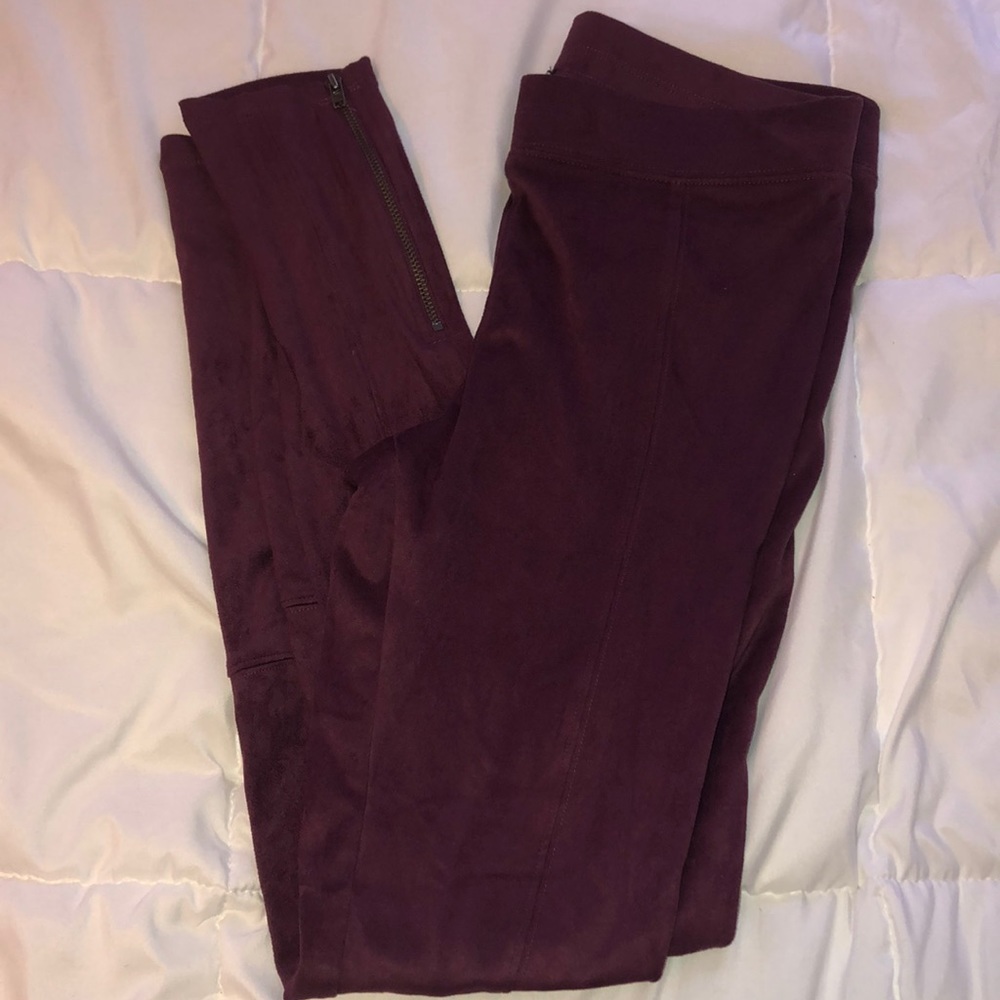 Never worn express suede skinny pants